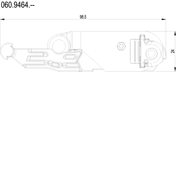 [060.9464] VENT PART BOTTOM HINGE RIGHT TUTI-TITU-SH Reynaers