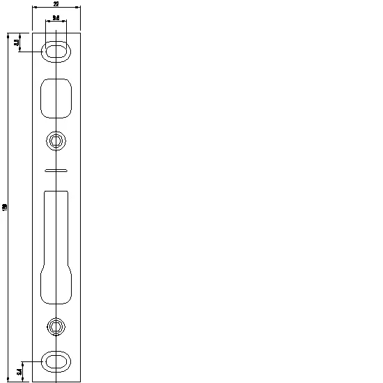 [061.6041] SINGLE LOCK PLATE Reynaers