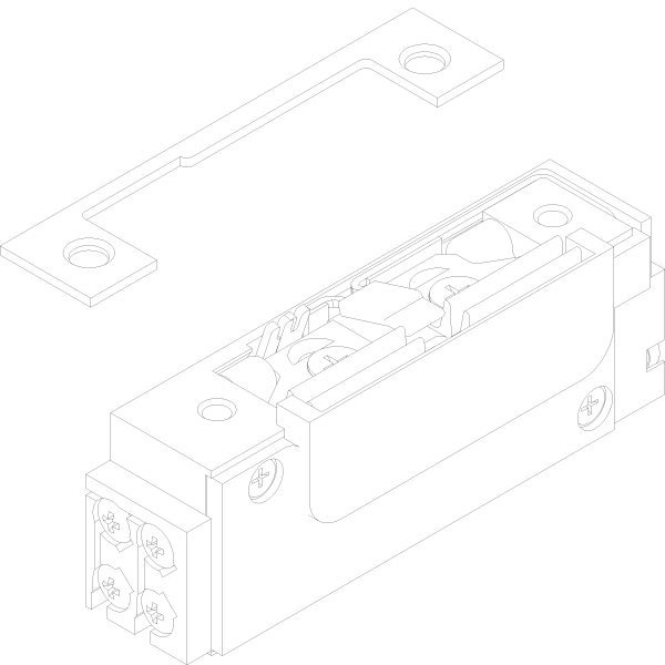 [061.6222] E-OPENER WITH GUIDE/SIGNALCONTACT 12-48V AC/DC FAIL SECURE Reynaers
