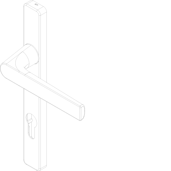 [061.6336] TOUCH DOOR HANDLE WITH CYLINDER OUTSIDE Reynaers