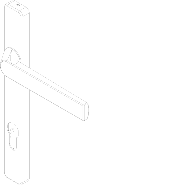 [061.6340] TOUCH SHUTTER DOOR HANDLE WITH CYLINDER OUTSIDE Reynaers