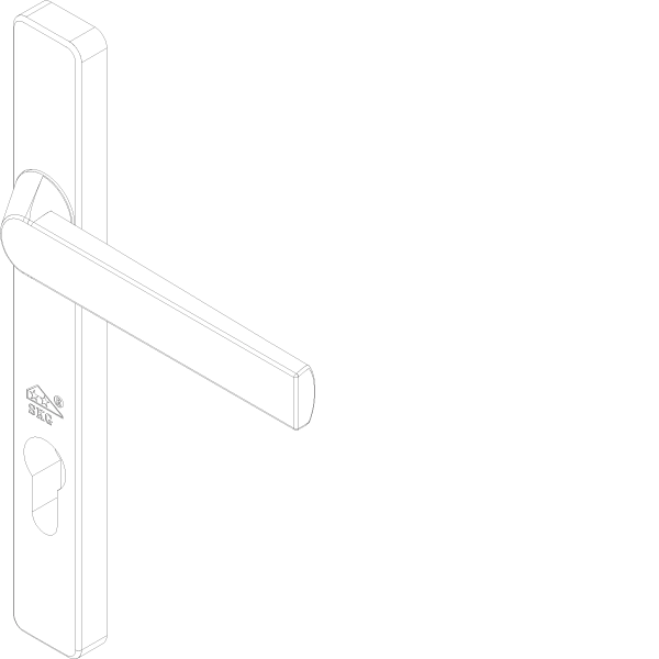 [061.6352] TOUCH SHUTTER DOOR HANDLE WITH CYLINDER OUTSIDE Reynaers