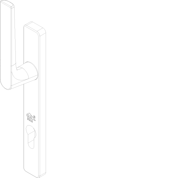 [061.6361] TOUCH SLIDING DOOR HANDLE WITH CYLINDER OUTSIDE Reynaers