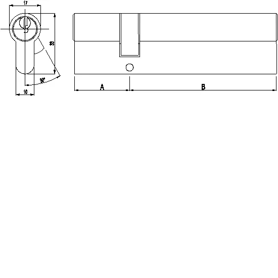 [061.7050] Циліндр 110 мм A=30 B=80 Reynaers