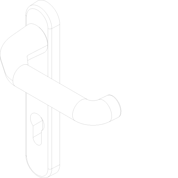 [061.7426] SHIELD PANIC HANDLE WITH CYLINDER OUTSIDE Reynaers