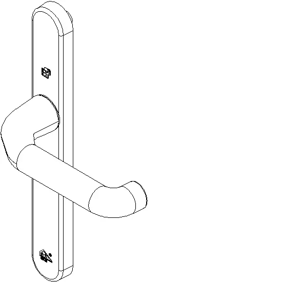 [061.7435] DOOR HANDLE BURGLAR PROTECTION DIN L/R Reynaers