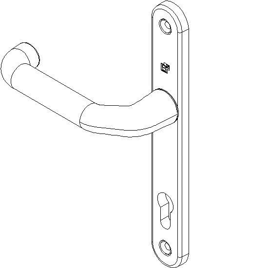 [061.7441] DOOR HANDLE BURGLAR PROTECTION DIN L/R Reynaers