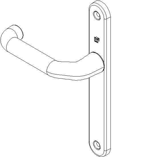 [061.7442] DOOR HANDLE BURGLAR PROTECTION DIN L/R Reynaers