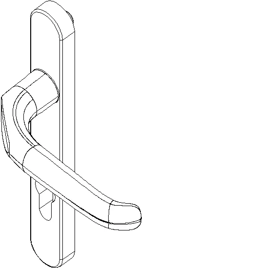 [061.7481] HORIZON DOOR HANDLE WITH CYLINDER OUTSIDE Reynaers