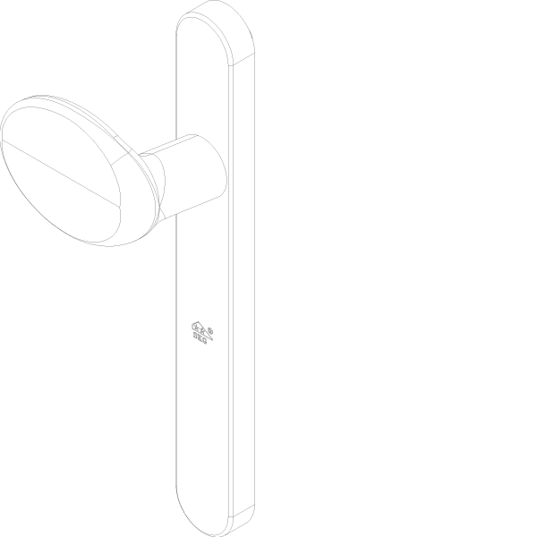 [061.7489] HORIZON FIXED HANDLE WITHOUT CYLINDER OUTSIDE DIN L Reynaers