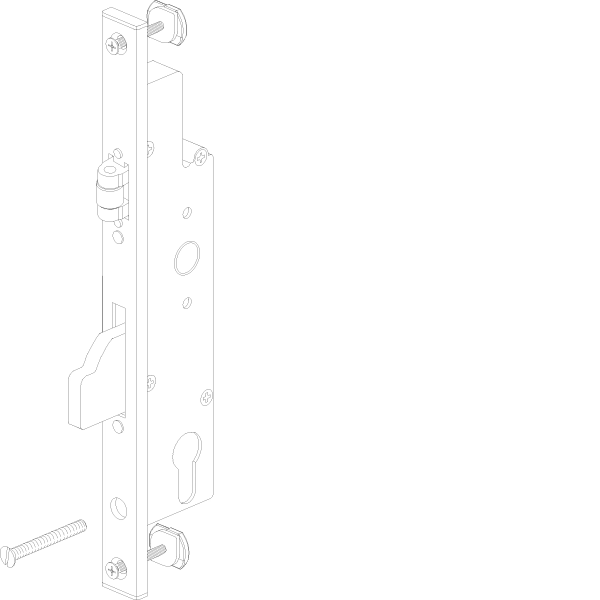 [061.7687.ZC] SAFETY LOCK WITH ROLLER 92 мм Reynaers