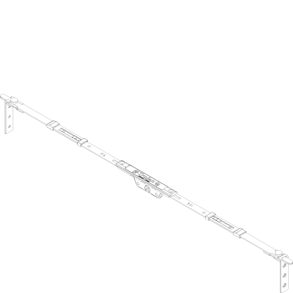 [061.7949] ESPAGNOLETTE LOCK SHOOTBOLT RH 585-755 мм Reynaers