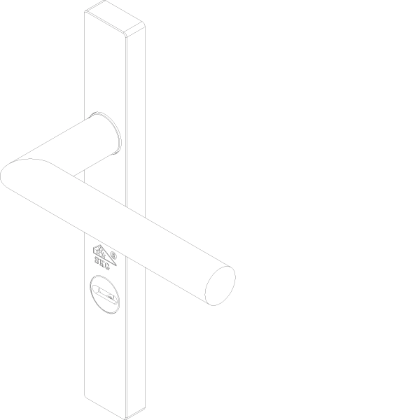 [061.8947] SLIDING DOOR HANDLE WITH CYLINDER OUTSIDE Reynaers