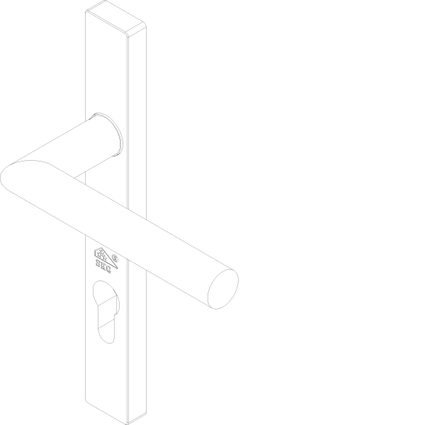 [061.8948] SLIDING DOOR HANDLE WITH CYLINDER OUTSIDE Reynaers