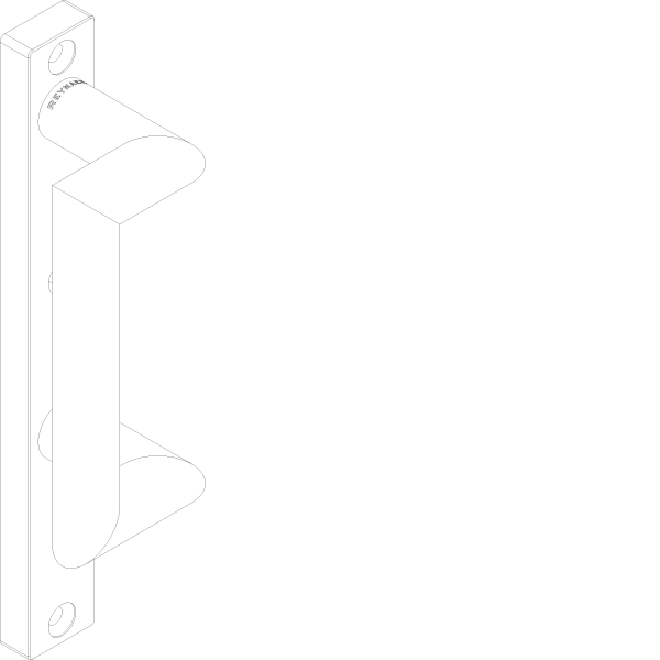 [061.8950] SLIDING DOORPULL WITHOUT CYLINDER INSIDE Reynaers