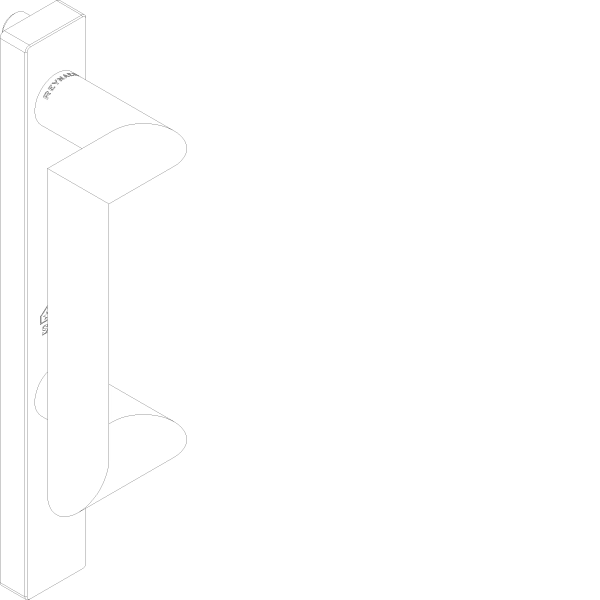 [061.8952] SLIDING DOORPULL WITHOUT CYLINDER OUTSIDE Reynaers