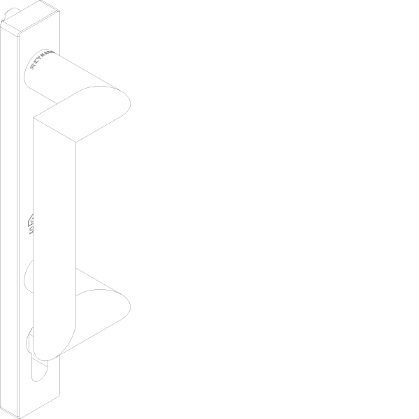 [061.8956] SLIDING DOORPUL WITH CYLINDER OUTSIDE Reynaers