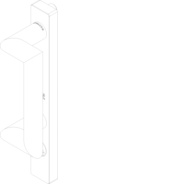 [061.8957] SLIDING DOORPUL WITH CYLINDER OUTSIDE Reynaers