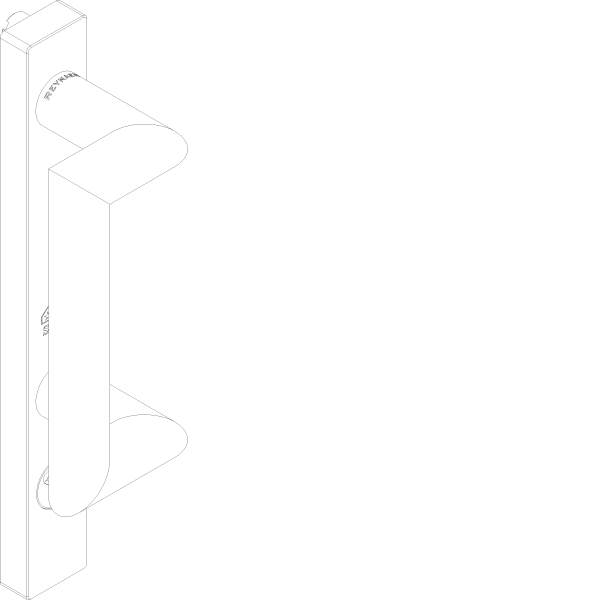 [061.8958] SLIDING DOORPUL WITH CYLINDER OUTSIDE Reynaers