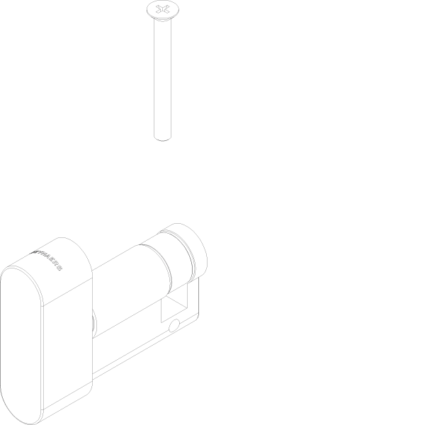 [062.6980] KNOB CYLINDER A=35 B=10 C=45 (A=Knob) Reynaers