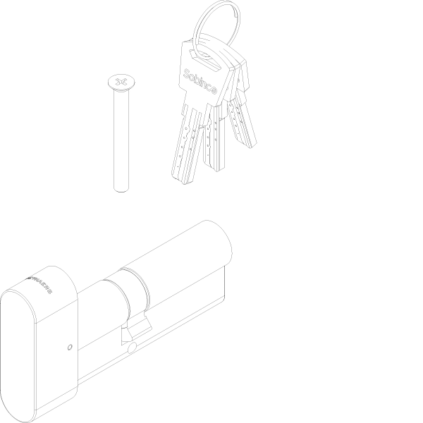 [062.6986] KNOB CYLINDER SKG3 A=30 B=45 C=75 (A=Knob) Reynaers