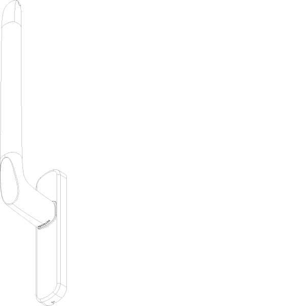 [062.7697] HORIZON LS HANDLE WITHOUT CYLINDER OUTSIDE Reynaers