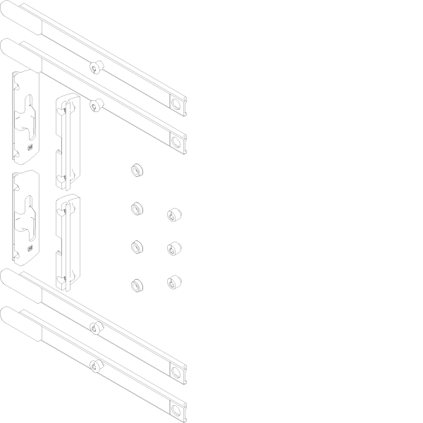 [062.8307] SET LOCK PLATES ALU-SP DIN R Reynaers