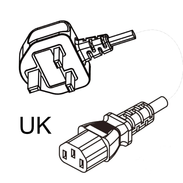 [062.8363] POWER SUPPLY CABLE UK PLUG / C13 CONNECTOR Reynaers