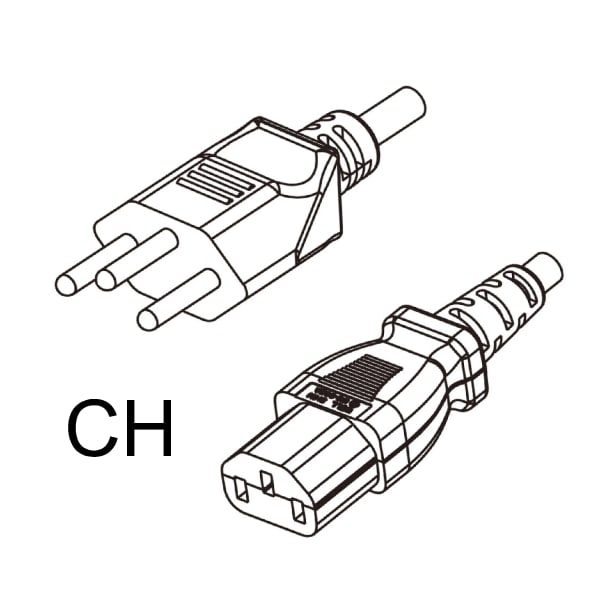 [062.8364] POWER SUPPLY CABLE CH PLUG / C13 CONNECTOR Reynaers