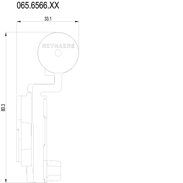 [065.6566] DOOR HINGE ROLLENBAND Reynaers