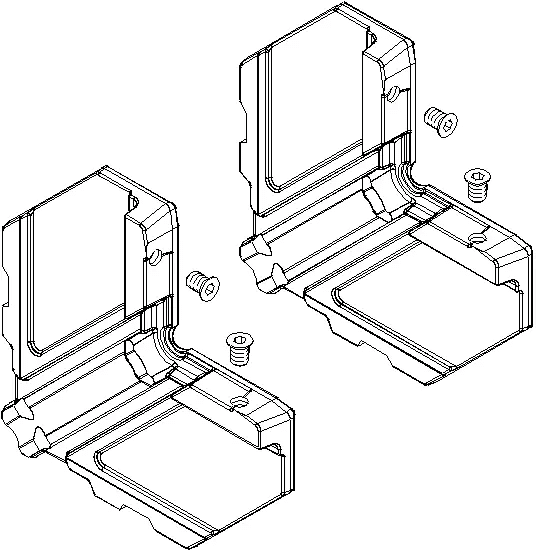 [068.8509] SCREW CORNER CLEATS 52.4x4.4/10.4 мм Reynaers