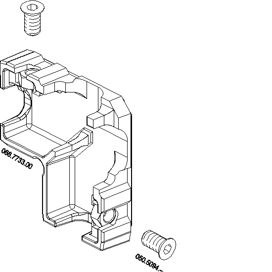 [068.8823] SCREW CORNER CLEAT WITH HOLE 48.3x24.45 мм Reynaers