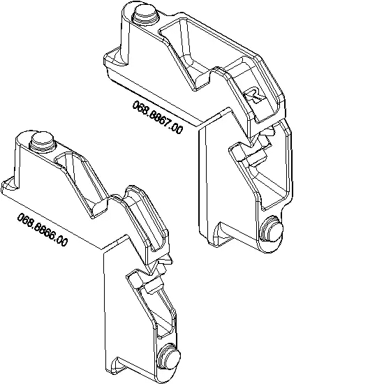 [068.8869] SCREW CORNER CLEATS 22x10.4-26.3x16.4 мм Reynaers
