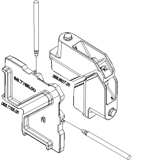 [068.8871] SCREW CORNER CLEATS 43.8x10.3-38.8x16.7 мм Reynaers