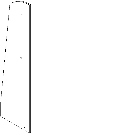 [071.9500] END PIECE SIDE WALL PROFILE Reynaers