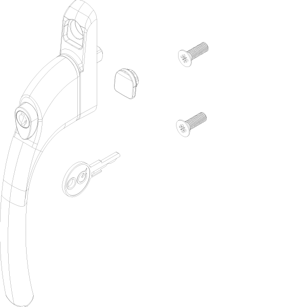 [160.8253.PA] HANDLE TO KEY Reynaers