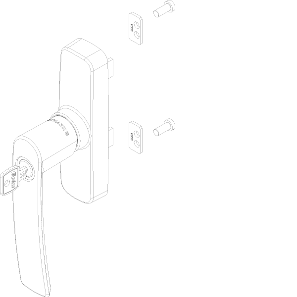 [160.8584.PA] HANDLE SH-BH WITH LOCK OLIMPO GEA Reynaers