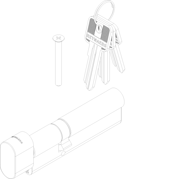 [161.7032] KNOB CYLINDERSKG2 A=35 B=65 C=100 (A=Knob) Reynaers