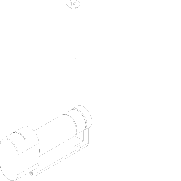 [161.7033] KNOB CYLINDER A=40 B=10 C=50 (A=Knob) Reynaers