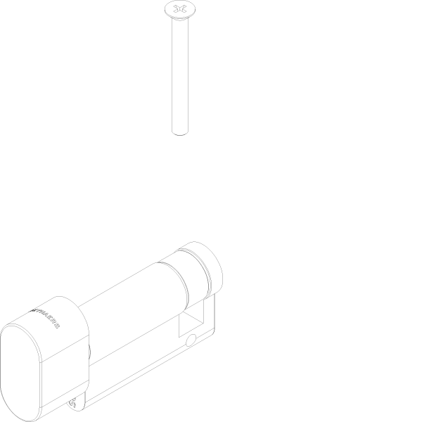 [161.7036] KNOB CYLINDER A=45 B=10 C=55 (A=Knob) Reynaers