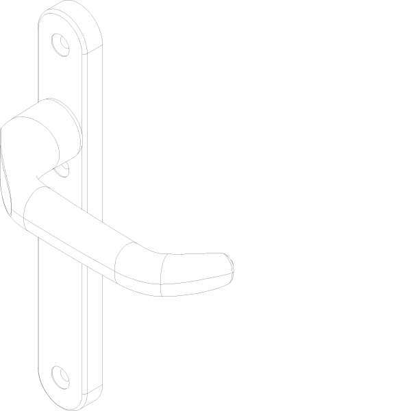 [161.8734] PANIC HANDLE WITHOUT CYLINDER INSIDE Reynaers