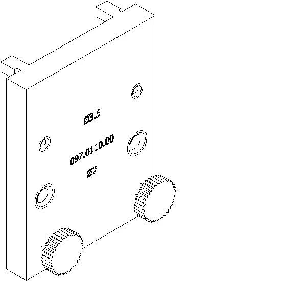 [097.0110] BORING JIG SCREW CORNER CLEAT + GLUE INJECT. Reynaers