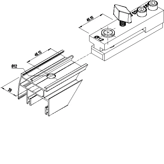 [097.0563] BORING JIG SCREW CORNER CLEAT Reynaers