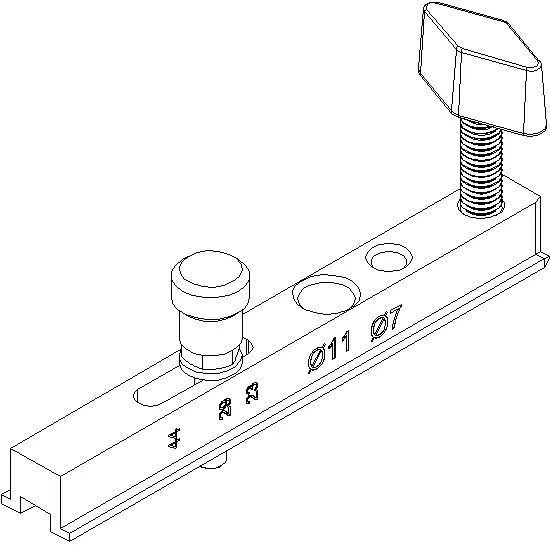 [097.0571] BORING JIG SCREW CORNER CLEAT Reynaers