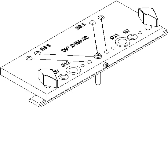 [097.0659] BORING JIG SCREW CORNER CLEAT Reynaers