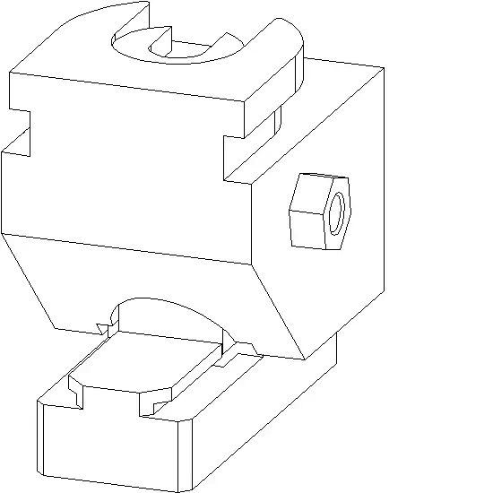 [097.Q500] PUNCH UNIT CUT-AWAY LINKBAR CHANNEL Reynaers