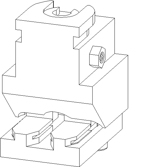 [097.V900] PUNCH UNIT CUT-AWAY LINKBAR CHANNEL Reynaers