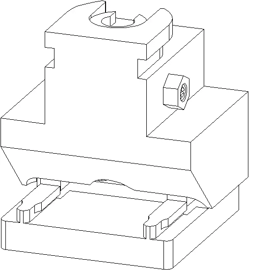 [197.A500] PUNCH UNIT CUT-AWAY LINKBAR CHANNEL Reynaers