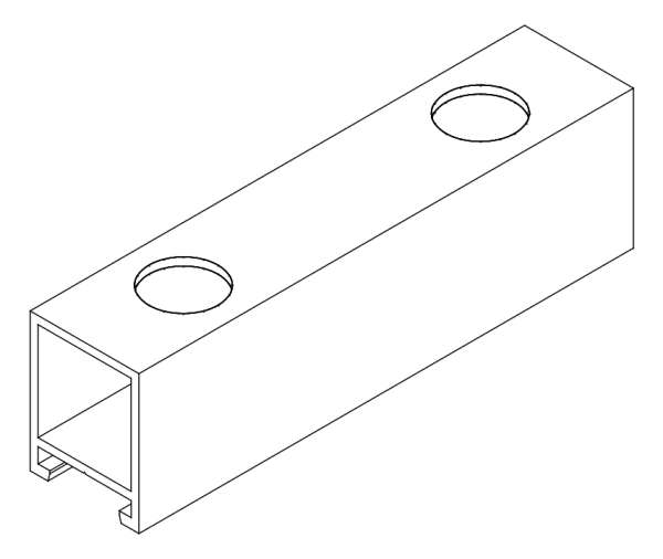 [80130451] Опора сегмента 28x100 мм Aluprof