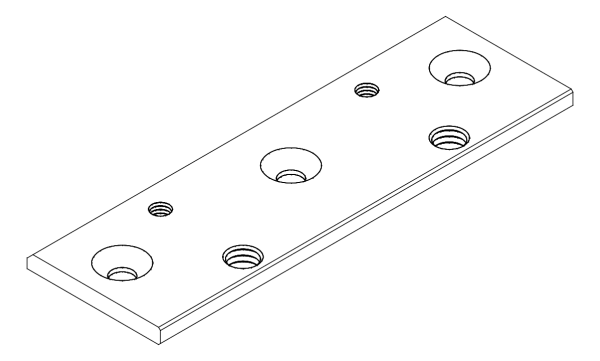 [80380242] Планка під скло 15,3 (110x37x4) Aluprof